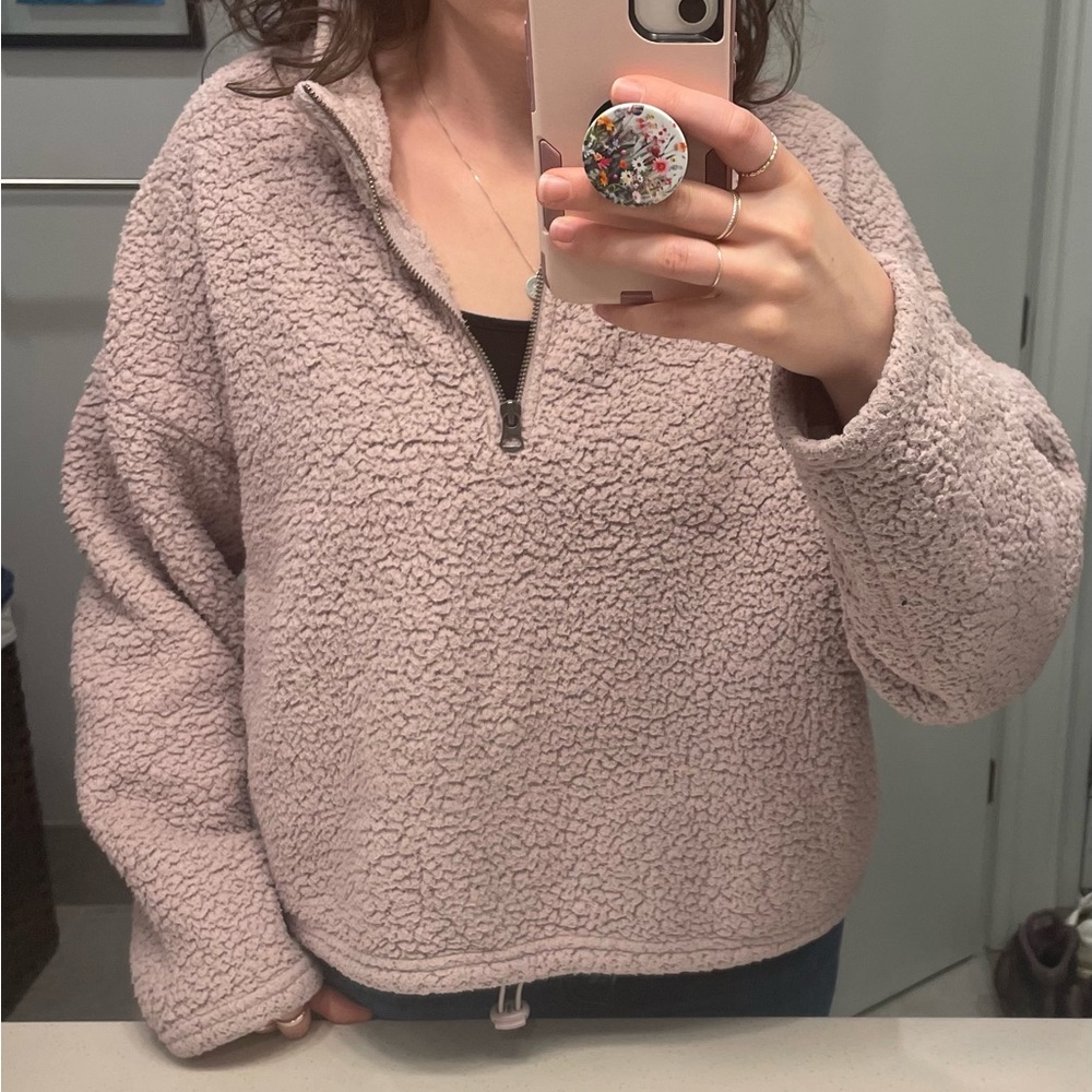 American Eagle Outfitters Women's Teddy Jacket - Light Purple
